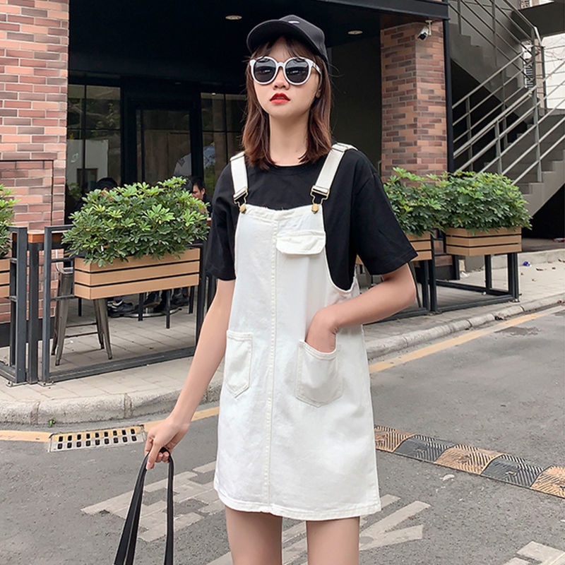 Đầm Yếm Denim Thiết Kế Mới Thời Trang Theo Phong Cách Hàn Quốc Dành Cho Nữ