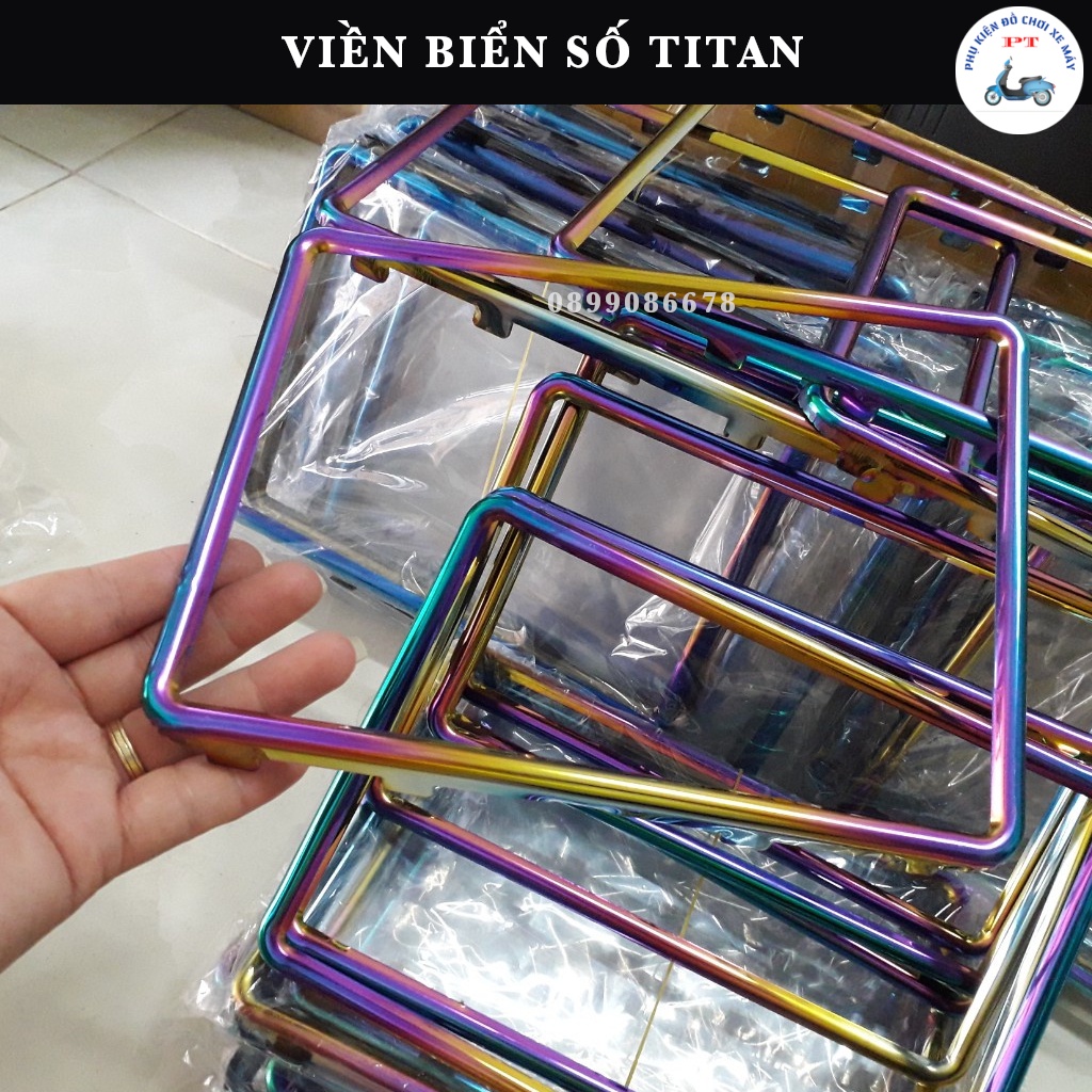 Bộ Viền Biển Số, Full Bộ Mica Xe Máy Titan