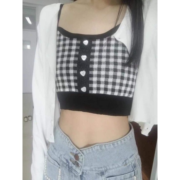 áo croptop hai dây chất len mịn hàng đẹp (kèm hình thật) | BigBuy360 - bigbuy360.vn