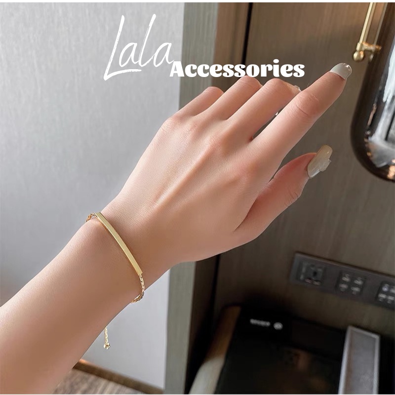 Vòng tay nữ, lắc tay gold bar thiết kế đơn giản - Lala Accessories Shop