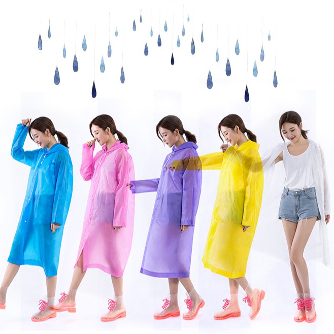 [Mã FAMAYMA giảm 10K đơn 50K] Áo mưa cá nhân dáng dài trong suốt nhiều màu sắc tùy chọn dành cho cả nam và nữ