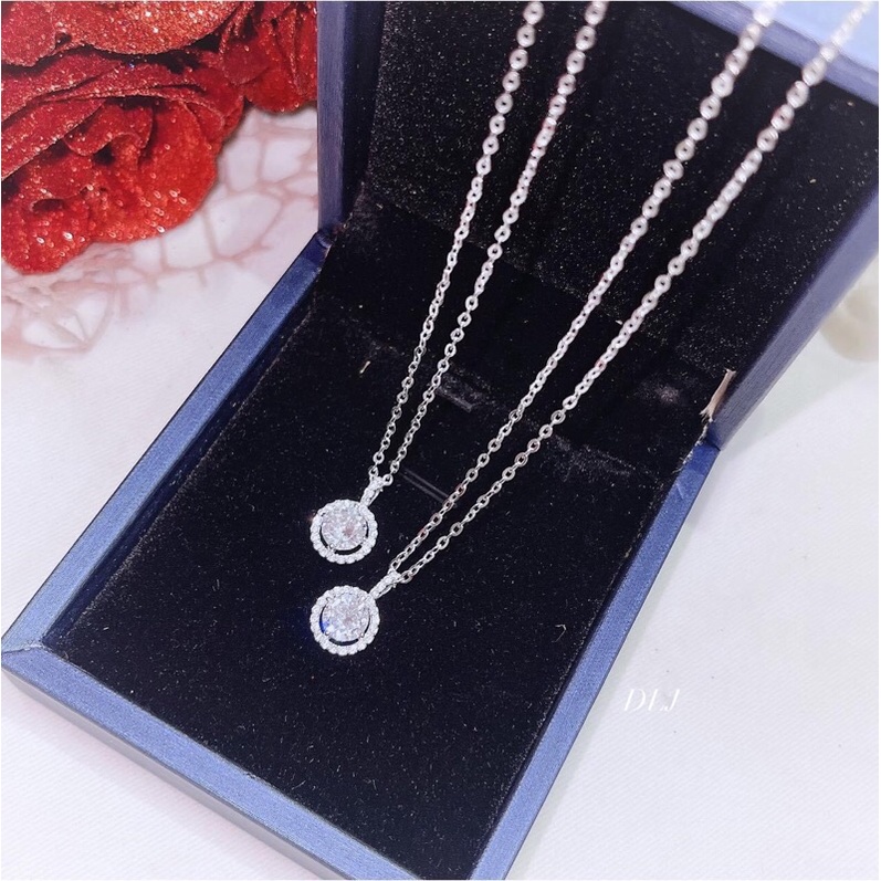 dây chuyền nữ bạc ta ,mặt phun đá