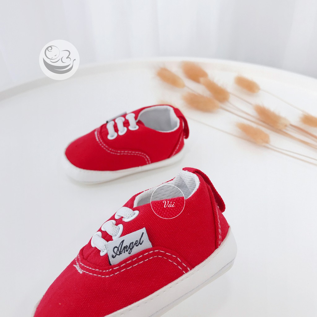 G09 Giày bata cho bé màu đỏ vải mềm nhẹ form vừa chân cho bé tập đi của Mama Ơi - Thời trang cho bé