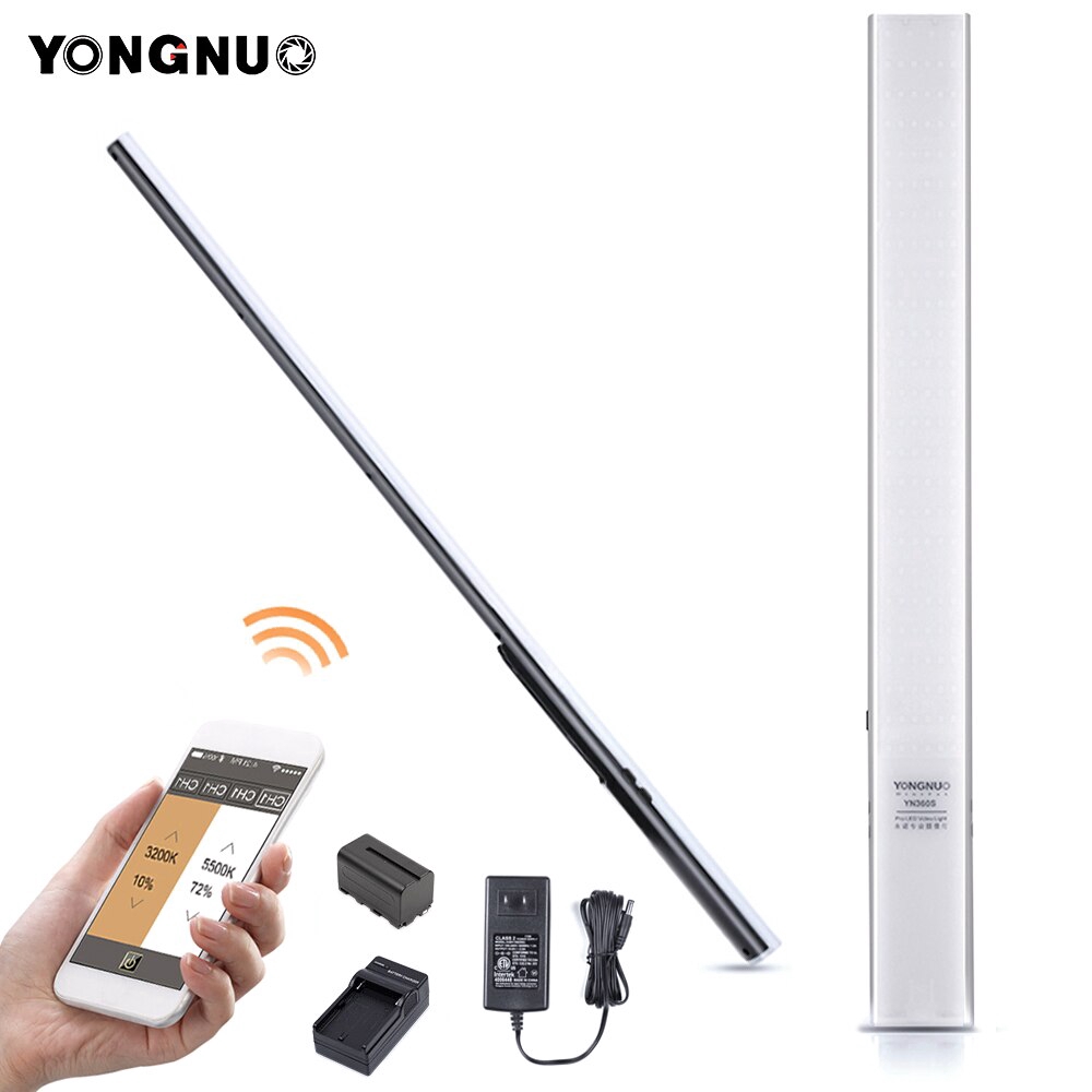 YONGNUO YN360S Ultra-mỏng cầm tay LED Video Light Phone App Control LED chiếu sáng Stick Đối với chụp ảnh cưới