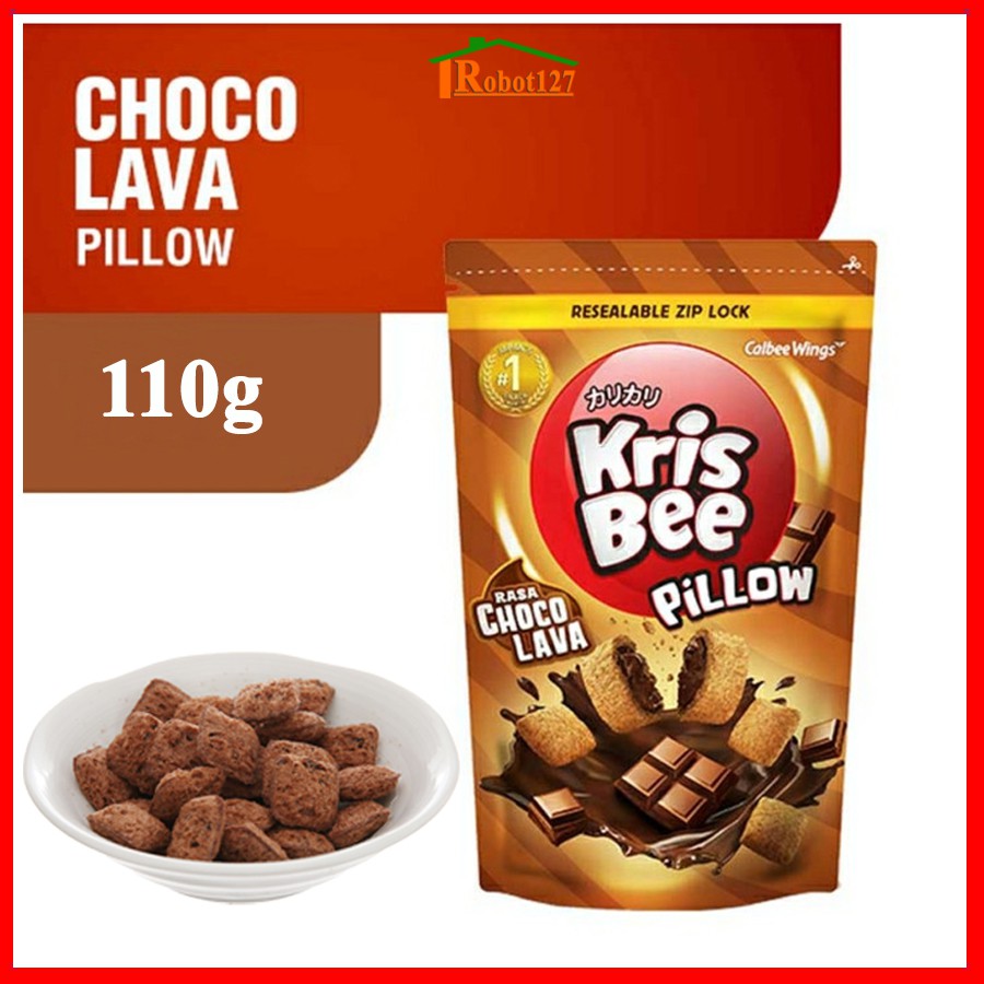 Bánh Snack Kris Bee Pillow Nhân Dâu và Socola Tan Chảy 110g