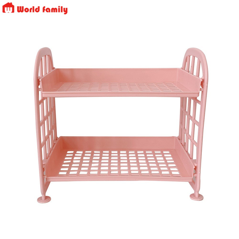 [siêu rẻ] Kệ Mini 2 Tầng Đựng Đồ Mỹ Phẩm Kệ Nhựa Hàn Quốc Để Đồ Siêu Xinh