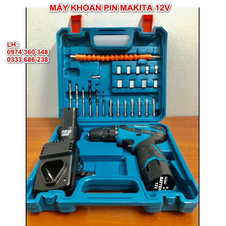 Máy Khoan Pin Makita 12V - Made In Janpan Bảo Hành 6 Tháng Chất Lượng Cực Tốt