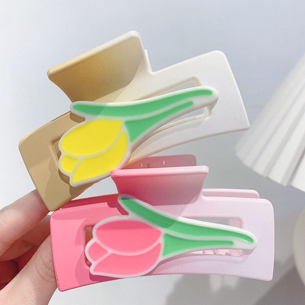 Kẹp Tóc Càng Cua Lớn Hình Hoa Thanh Lịch Dễ Thương Cho Nữ