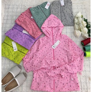 Áo chống nắng hoa nhí, áo khoác chống nắng cotton 2 trong 1 che mặt che bàn tay