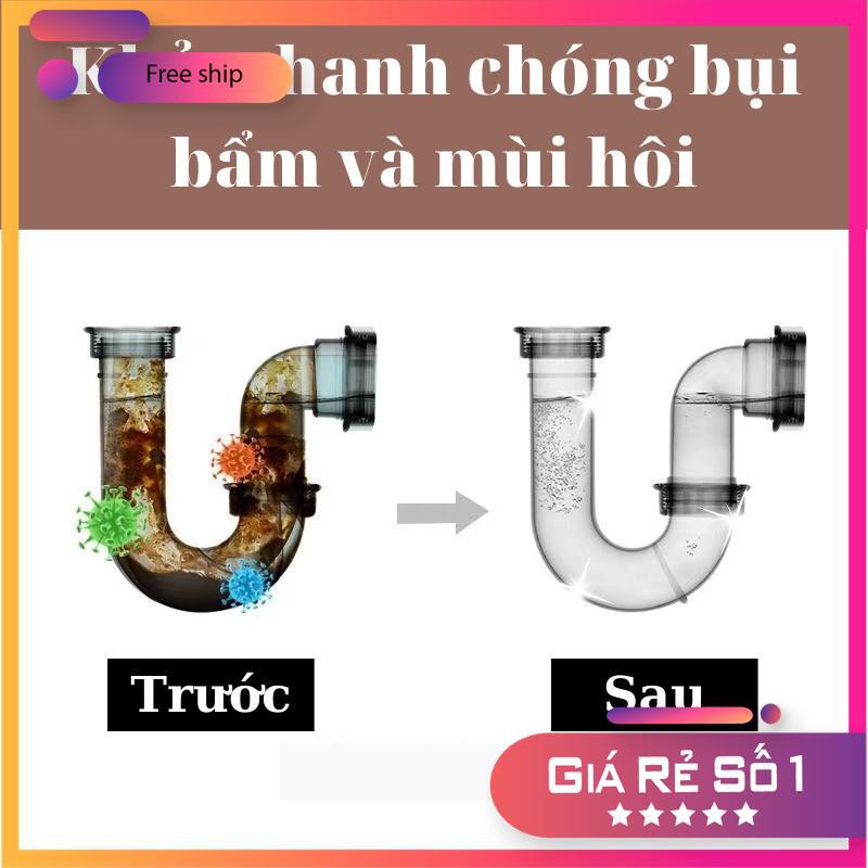 (Loại Mạnh) Bột thông tắc cống, Toilet, Bồn rửa bát, Chậu rửa mặt cực mạnh khử mùi hôi hiệu quả