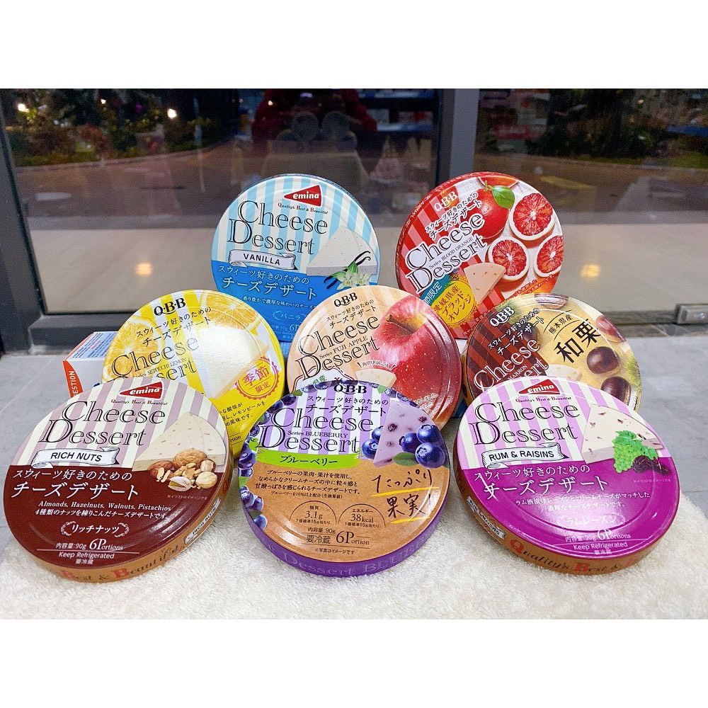 Phomai QBB Nhật đủ vị: vani, óc chó, nho, kiwi