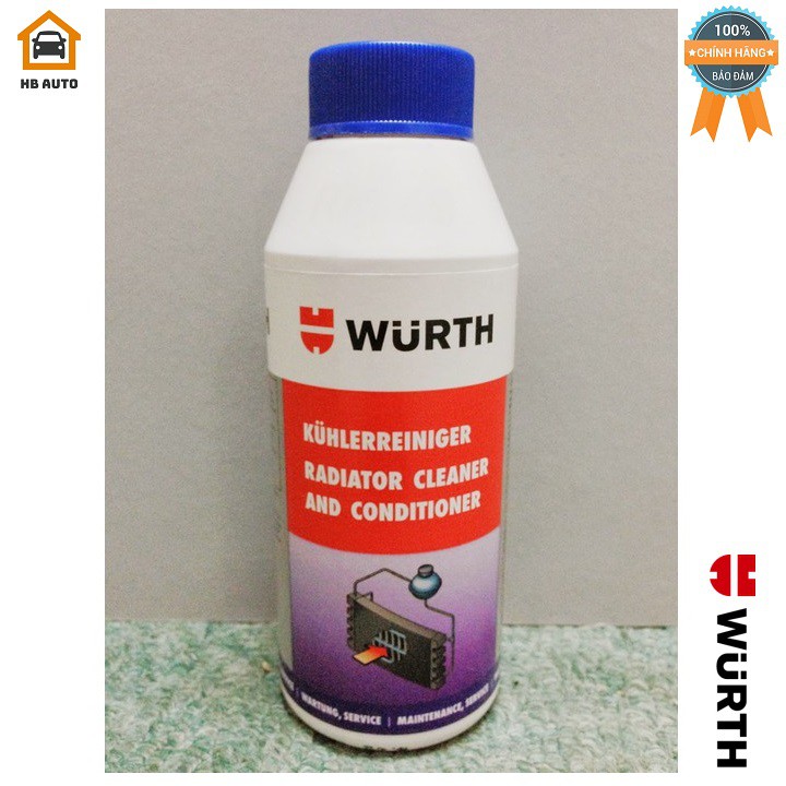 Chất Súc Rửa Hệ Thống Giải Nhiệt 250ml Wurth 5861510250 làm sạch cặn bẩn bên trong hệ thống làm mát .