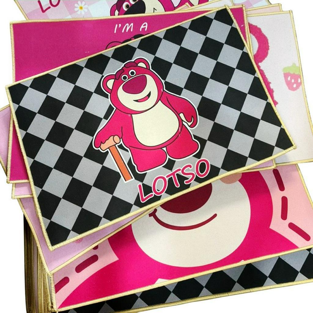 Combo 5 cái - Thảm lau chân gấu dâu Losto, thảm chùi chân thấm nước nhà tắm chống trượt 40x60cm