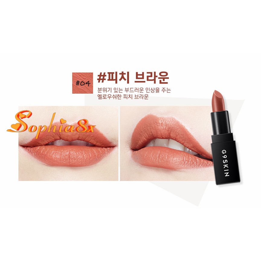 Son thỏi lì Hàn Quốc G9Skin First Lip Stick 02 Dry Rose 3.5g