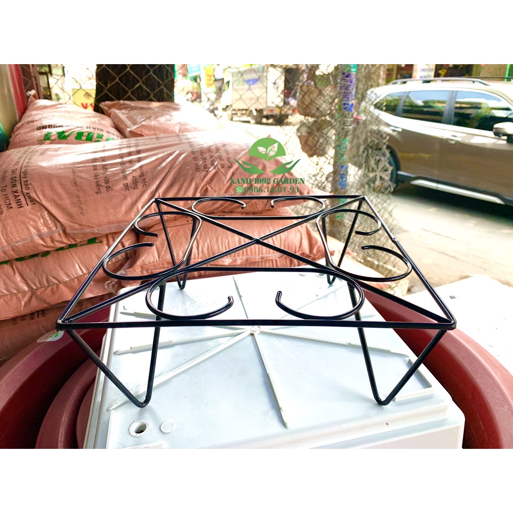 Đế VUÔNG Lót Chậu Hoa, Chậu Trồng Cây, Trang Trí  - MÀU ĐEN