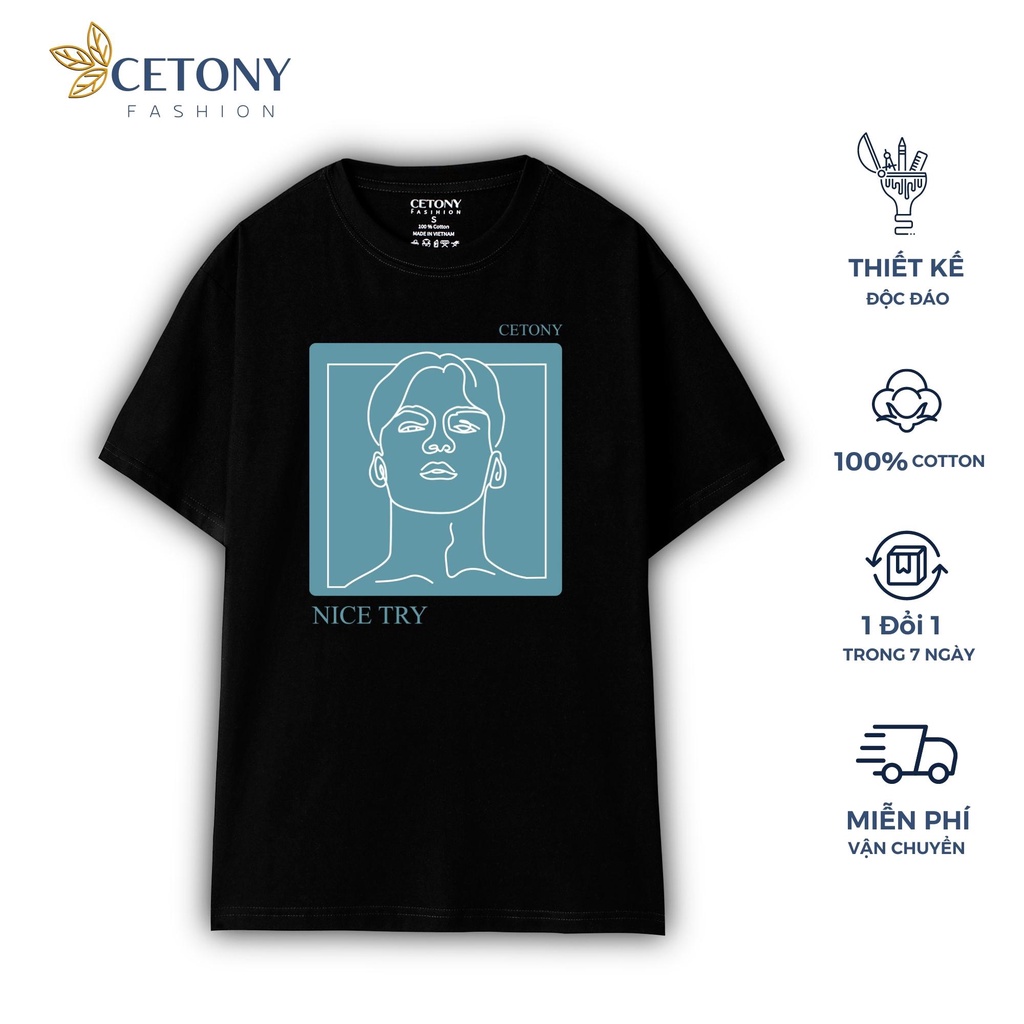 Áo Phông Form Rộng Áo Thun Unisex Cool Boy 100% Cotton Compack Bộ Sưu Tập Look Inside Cetony Fashion