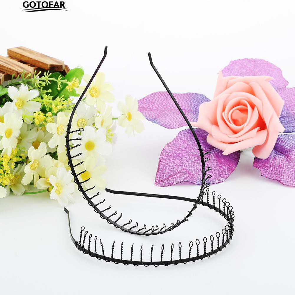 Set 2 chiếc cài tóc bằng kim loại có răng cài cố định cho nam nữ