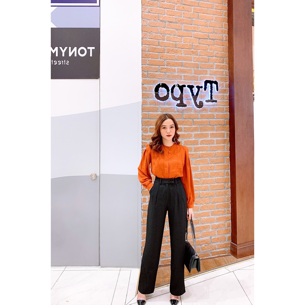 Áo sơ mi dài tay xếp ly dọc thân - 20Again