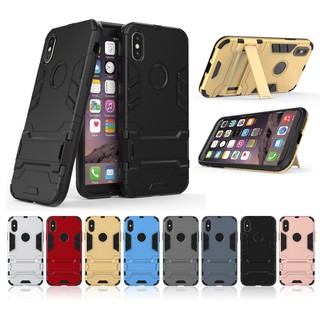 Ốp lưng iPhone X, XS, XS Max chống sốc Iron man có chân dựng máy