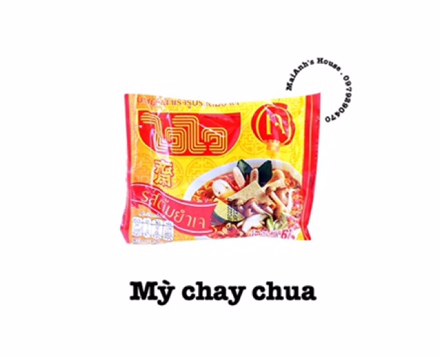 Mỳ ăn liền WaiWai Thái Lan dạng gói 60gram - top 10 mỳ ngon nhất thế giới