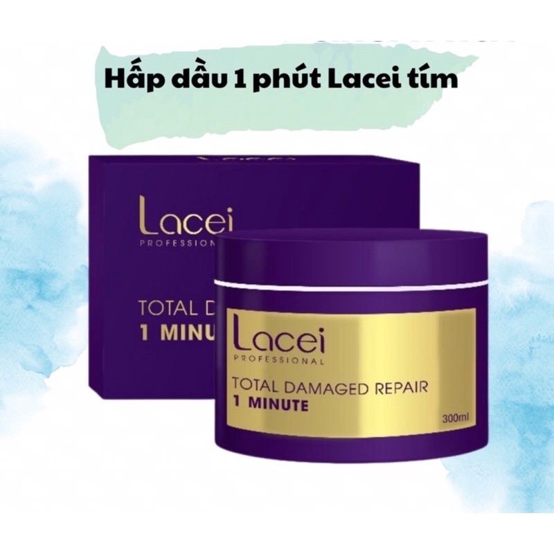 Hấp dầu 1 phút Lacei tím 300ml - nhanh chống hiệu quả - phục hồi tóc khô rồi