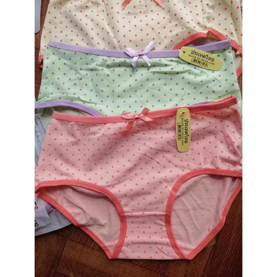 Set 5 quần lót coton chấm bi kute