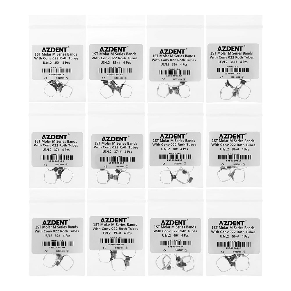 Set 40 Ống Ngậm Răng 1st U3/L2 Chuyển Đổi Roth.022" 35#-39+#