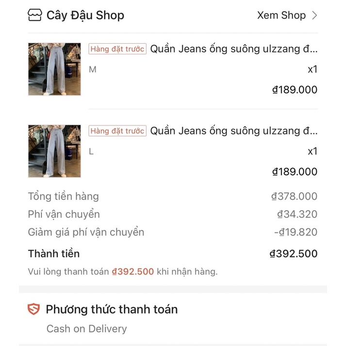Pass Jeans form rộng size M và L