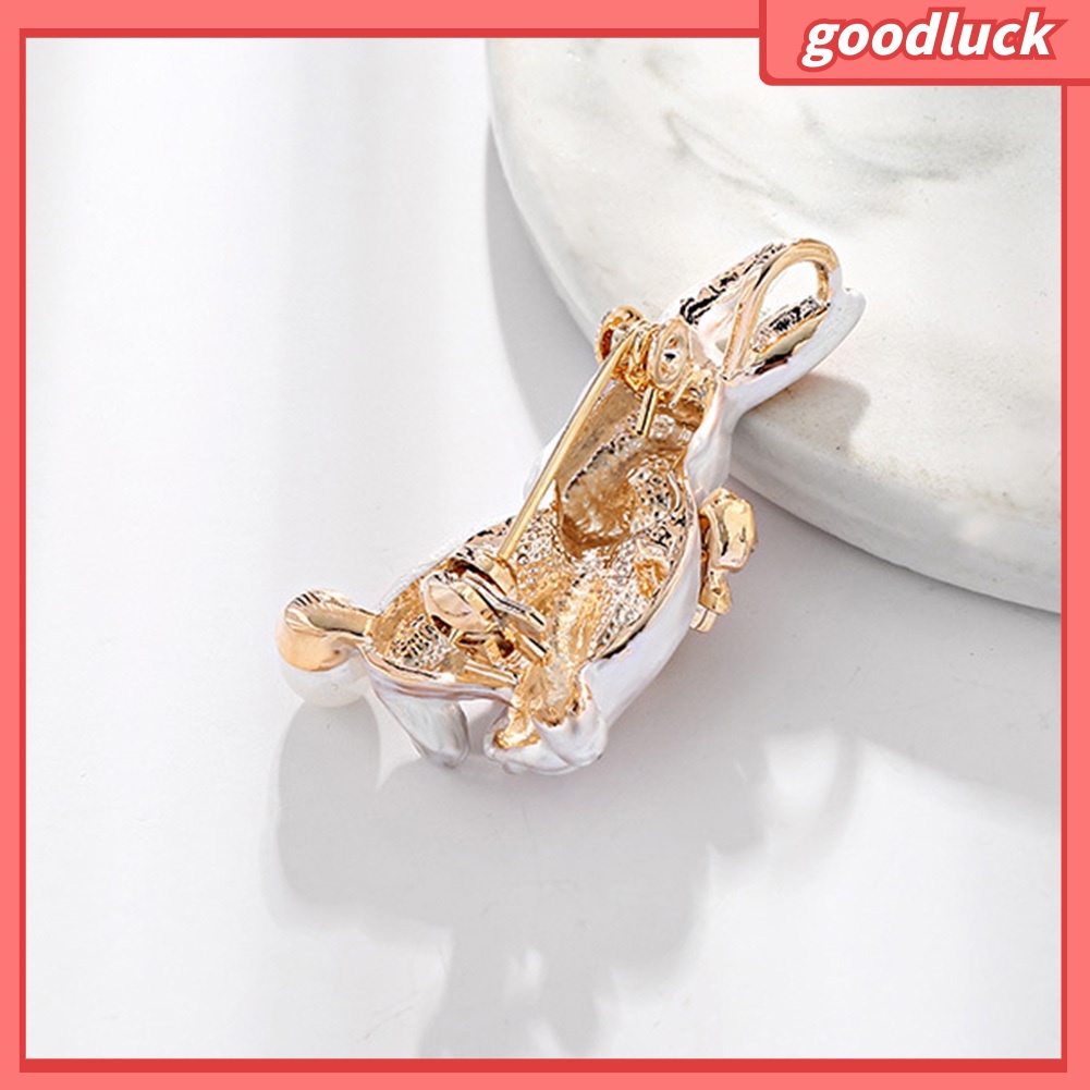 Ghim Cài Áo Hình Thỏ Đính Đá Nhân Tạo Thời Trang Cho Nữ