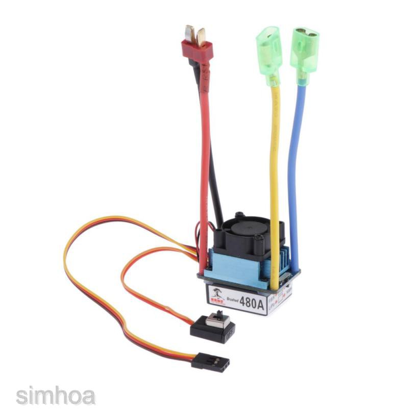 Linh kiện điều khiển tốc độ động cơ chổi than 480A ESC cho 540/550/775
