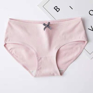 [FREESHIP - KÈM ẢNH THẬT] Quần Lót Cotton Basic Cạp Nơ Kẻ Caro 012