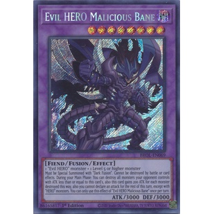 [Mã 155ELSALE giảm 7% đơn 300K] Thẻ bài Yugioh - TCG - Evil HERO Malicious Bane / BROL-EN069'
