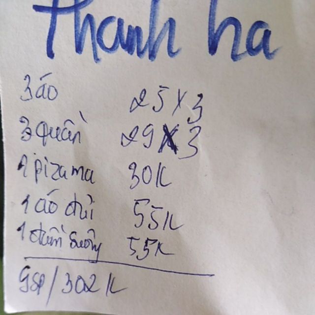Quần áo các loại thanhhakoi
