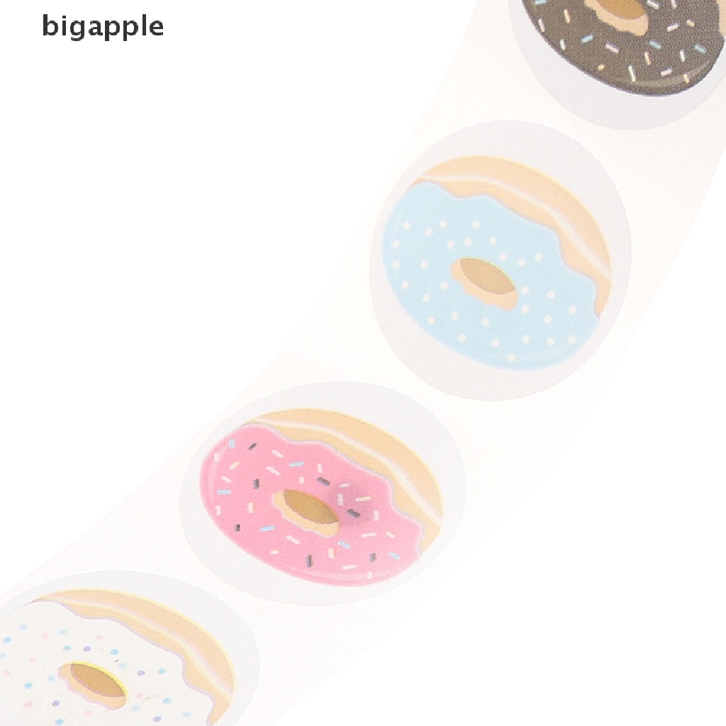Set 500 Sticker Giấy Nến Hình Bánh Donut Với 8 Kiểu Dáng Khác Nhau