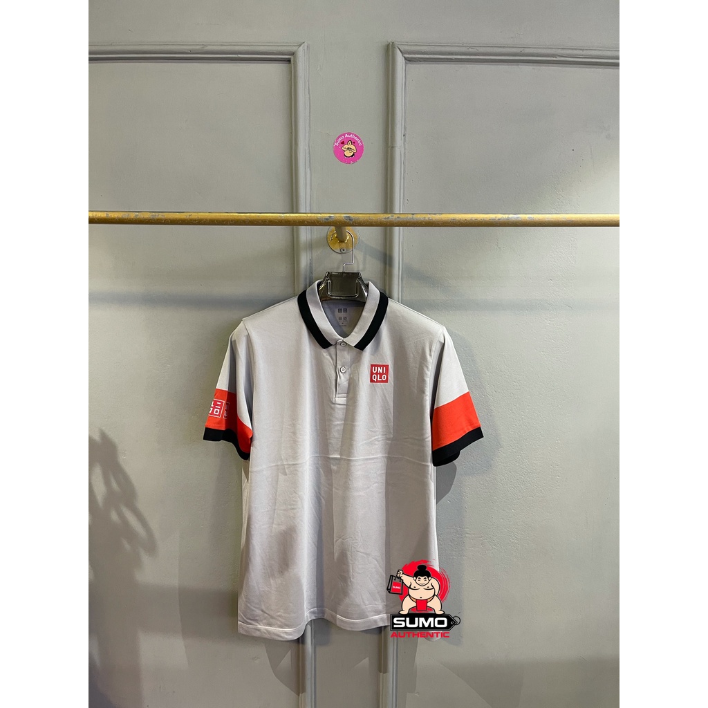 Áo Thể Thao Uniqlo Chính Hãng Màu Trắng-  Uniqlo Tennis Nishikori T-Shirt Grey-Sumo Authentic