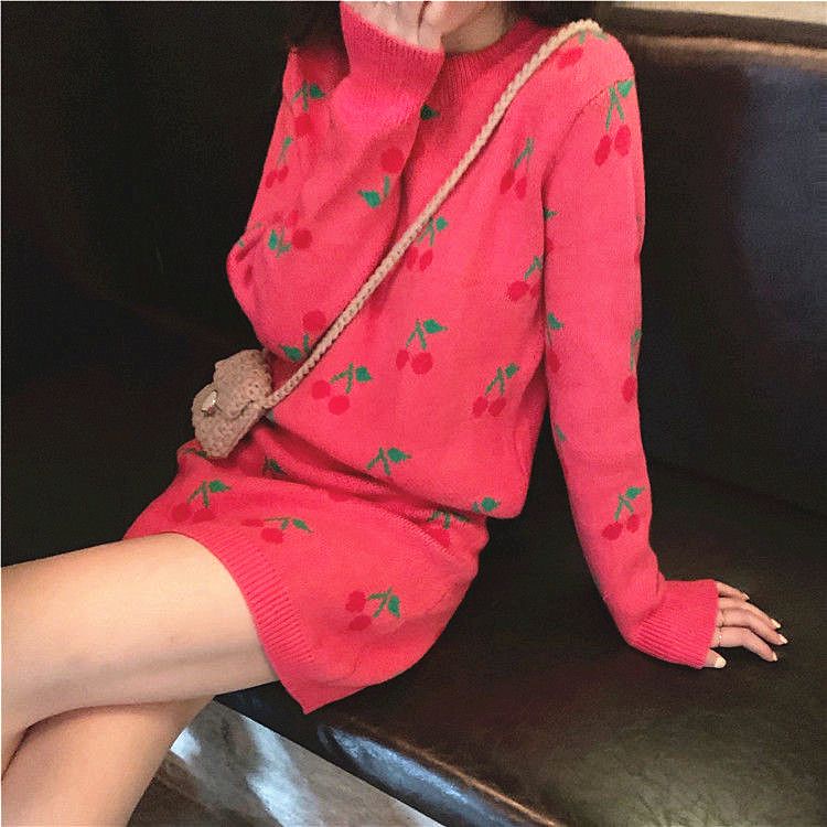 Bộ Áo Khoác Sweater + Chân Váy Dệt Kim Xinh Xắn Dành Cho Nữ  tao bao