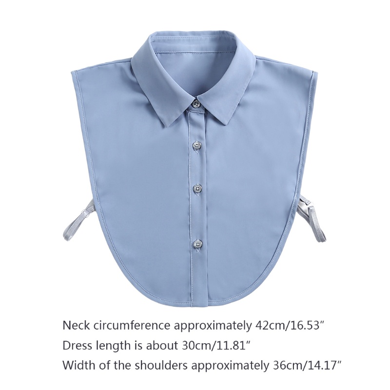 Cổ áo sơ mi rời màu trơn đơn giản cho nữ
 | BigBuy360 - bigbuy360.vn