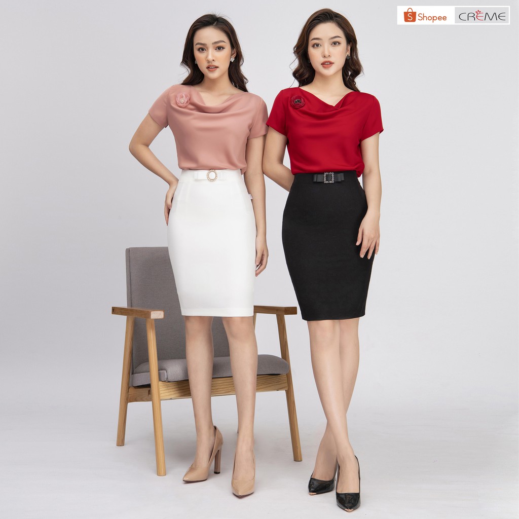 Áo sơ mi cổ đổ siêu sang SM1007 CREME