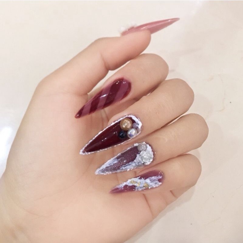 Hũ gel xi măng tạo họa tiết móng xinh