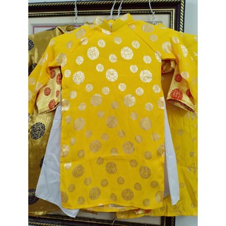 Áo dài gấm thái tuấn cho bé (áo, quần)