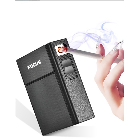 Hộp đựng thuốc lá kiêm sạc pin hồng ngoại 20 điếu thường - BLD018