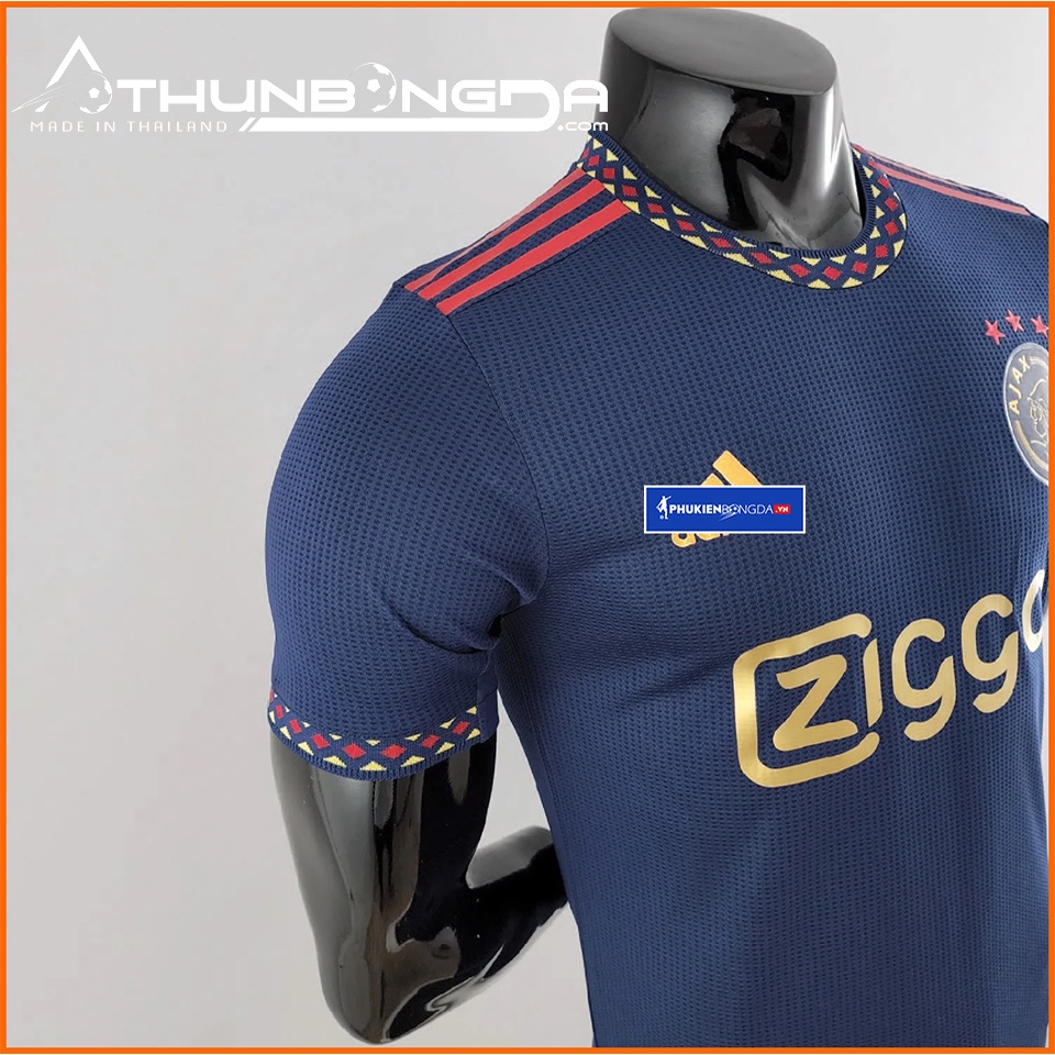 Áo đấu Ajax sân khách 2022/2023, 2022/23 xanh đen bản PLAYER Issue BODY fit cao cấp Thái Lan