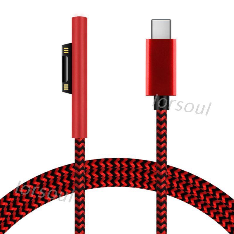 Dây Cáp Sạc Nhanh Cổng Type C Cho Microsoft Surface Pro 3 4 5 6 7