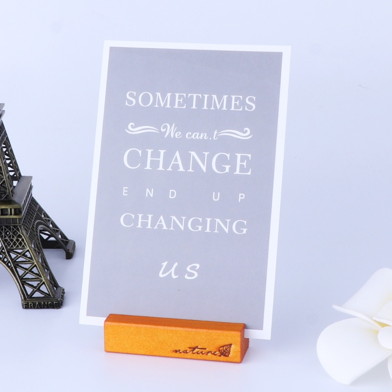 Giá Đỡ Kẹp Ảnh / Giấy Bằng Gỗ Tự Nhiên Dùng Trang Trí Bàn