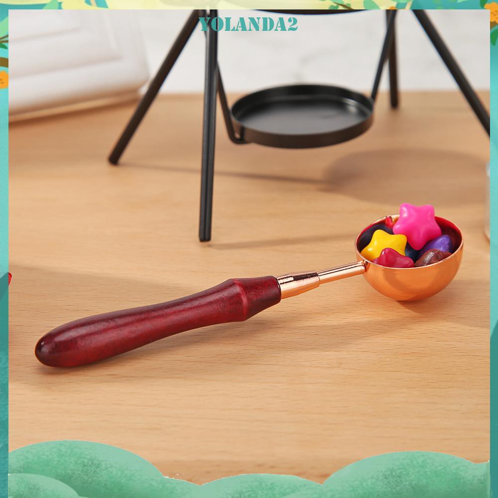 Muỗng múc sáp nóng chảy bằng gỗ phong cách retro