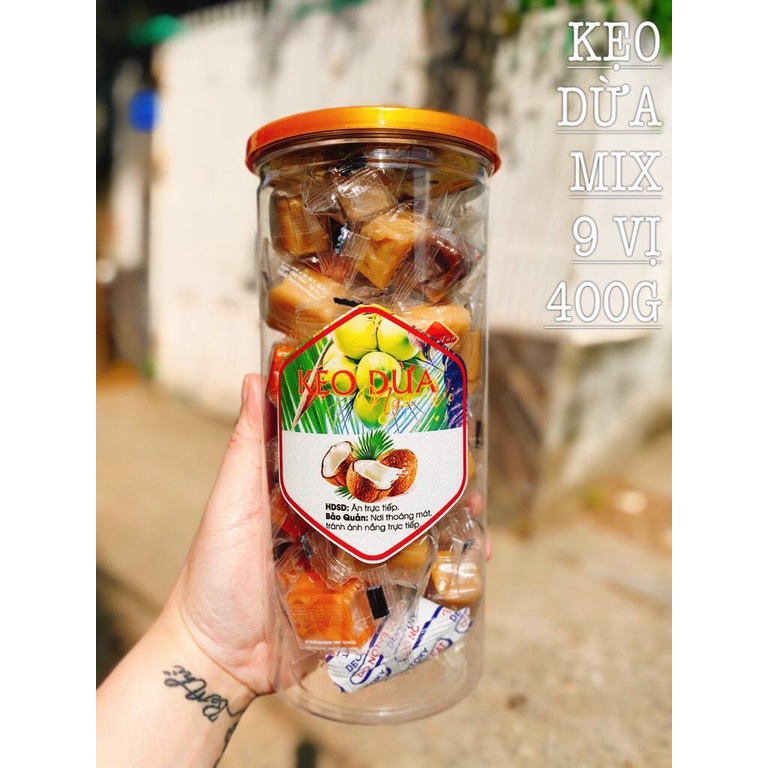 Kẹo dừa mix 9 vị túi 1 kg