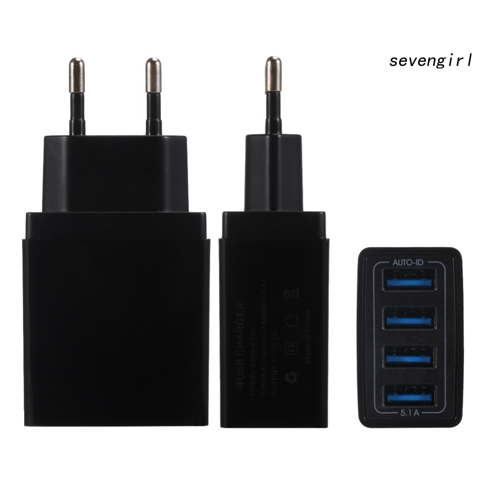 Set 2 Đầu Sạc Ra 4 Cổng Usb Tiện Dụng Khi Đi Du Lịch