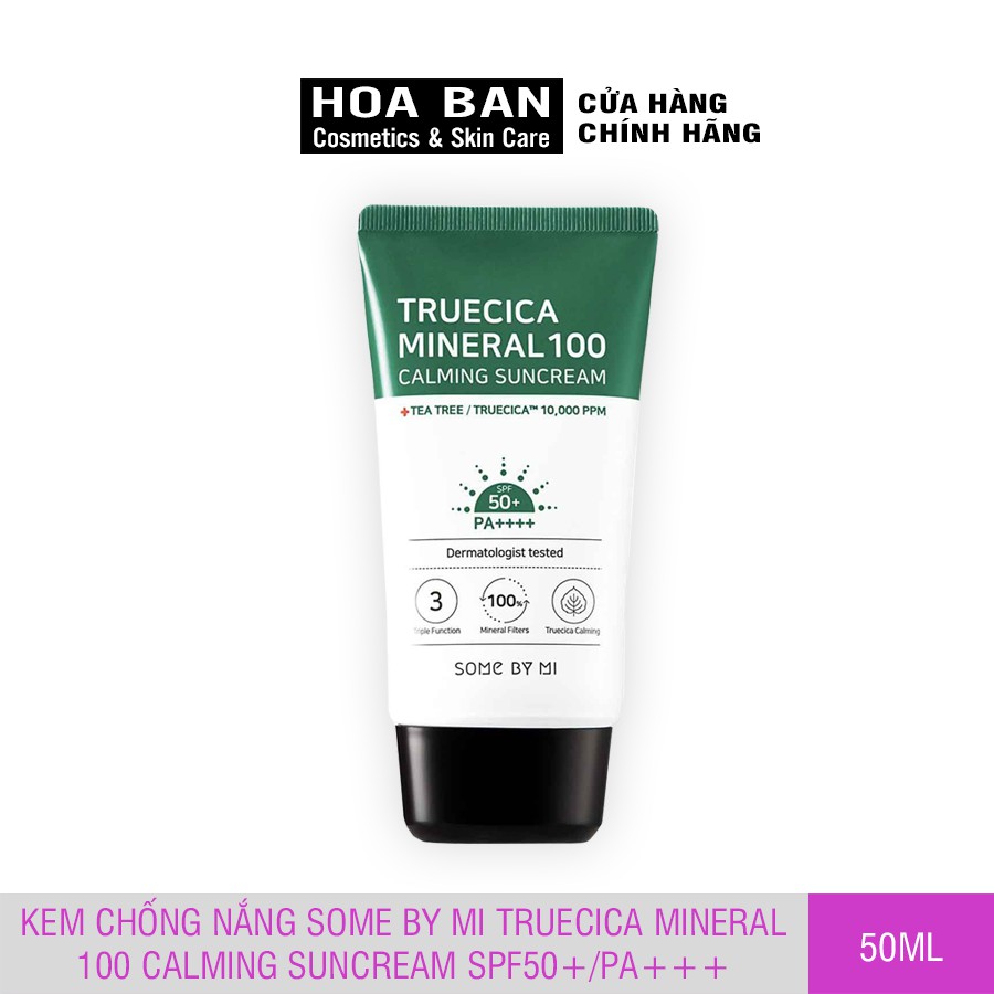 Kem Chống Nắng Some By Mi Truecica Mineral 100 Calming Tone Up Suncream 50PA++++ 50