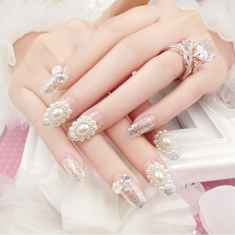 Đá ngọc trai nửa nhân tạo trang trí móng