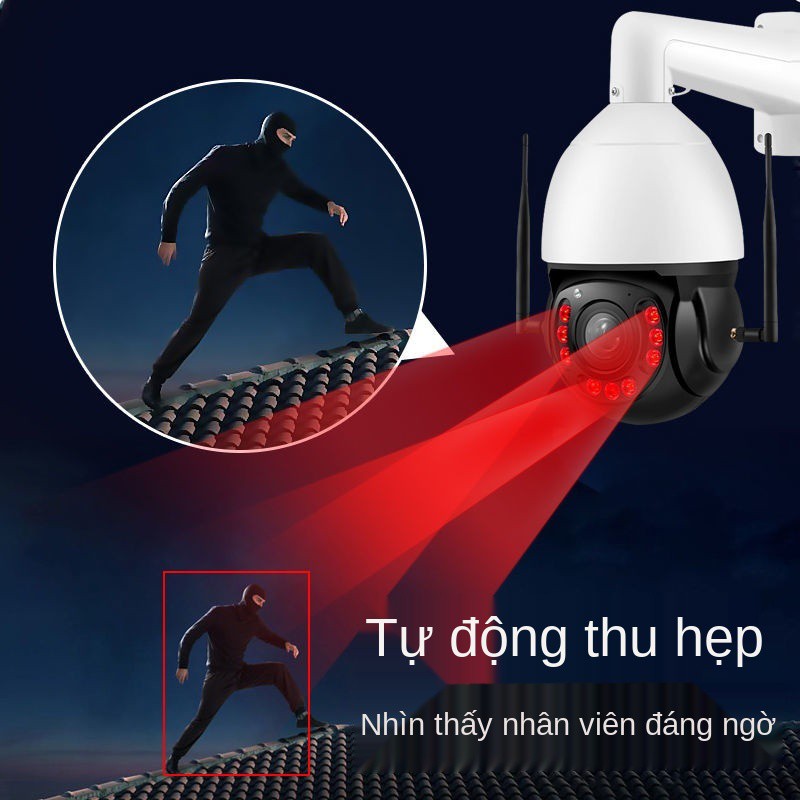 ◈♘♝Camera 4G điện thoại di động giao thông từ xa WIFI vườn cá ao giám sát ngoài trời để xem 1 km